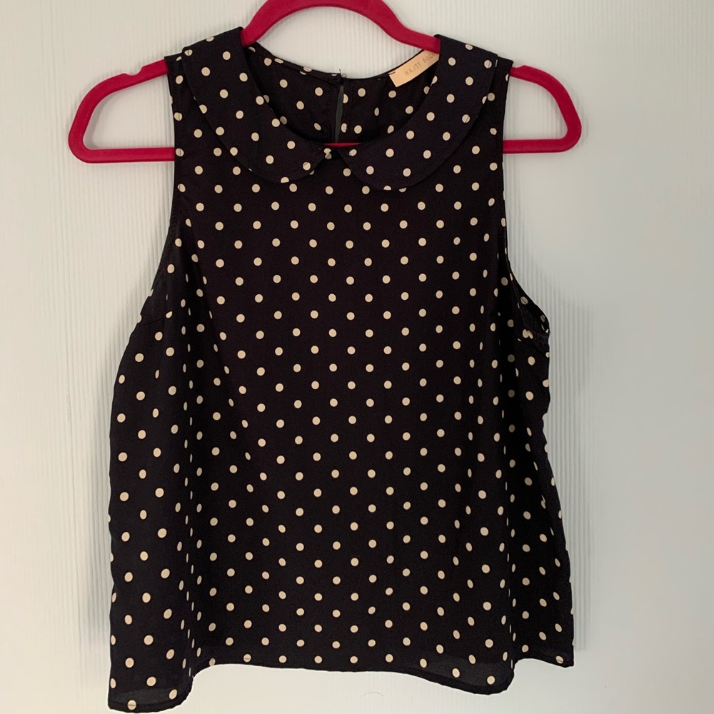 Polka Dot Navy Blue Top